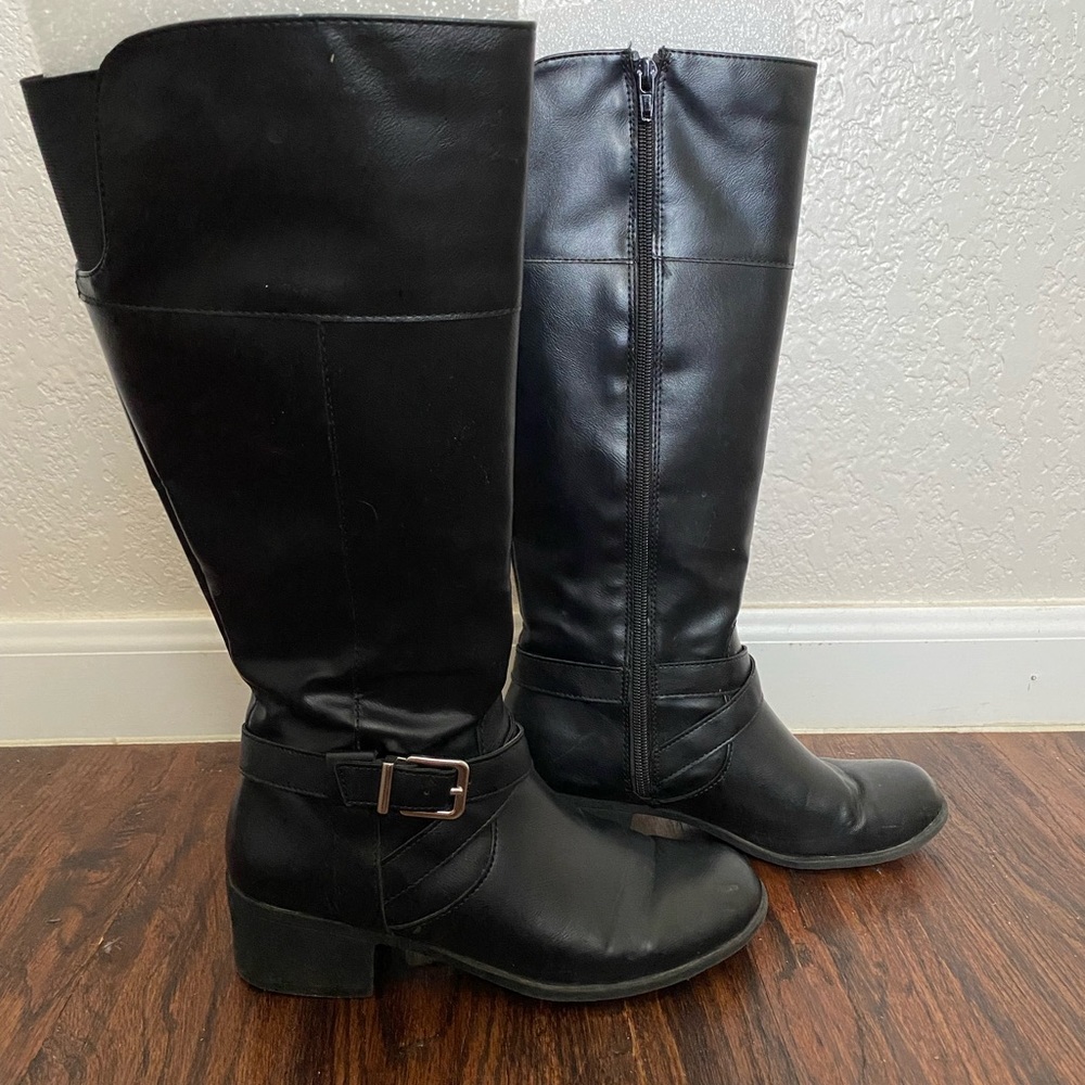Style&Co Black Block Heel Boots